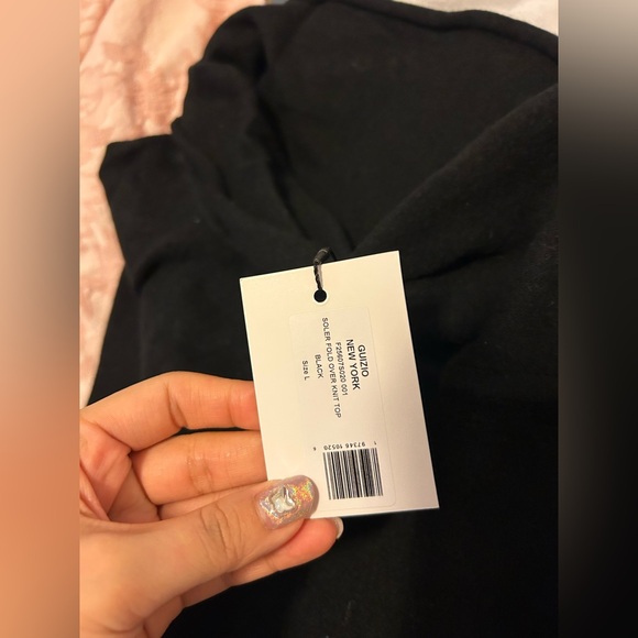 New Guizio- Soler Fold Over Knit Top - Picture 4 of 10